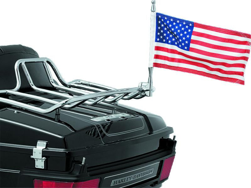 Kuryakyn Flag with Universal 1/2 Inch Vertical Mount Chrome for Powersports Vehicles