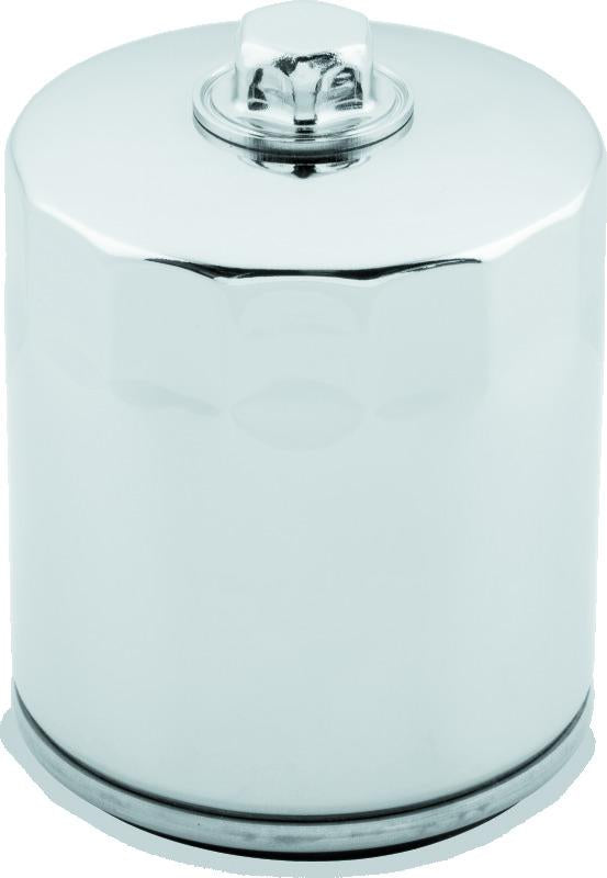 Twin Power M8 Chrome Oil Filter with Nut – Replacement for Harley Davidson Models
