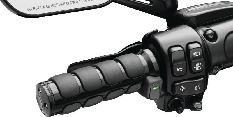 Kuryakyn Heated ISO Grips Dual Cable Gloss Black - Model 6473 for Harley-Davidson