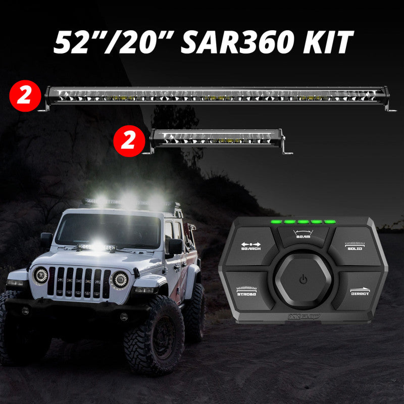XKGLOW SAR360 Light Bar Kit – Emergency Search and Rescue LED System with Multi-Mode Control