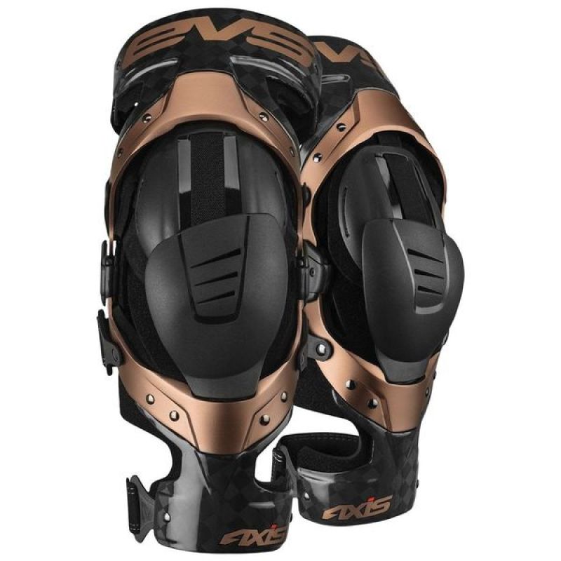 EVS Axis Pro Knee Brace Black and Copper XL - Lightweight, Durable PowerSports Support