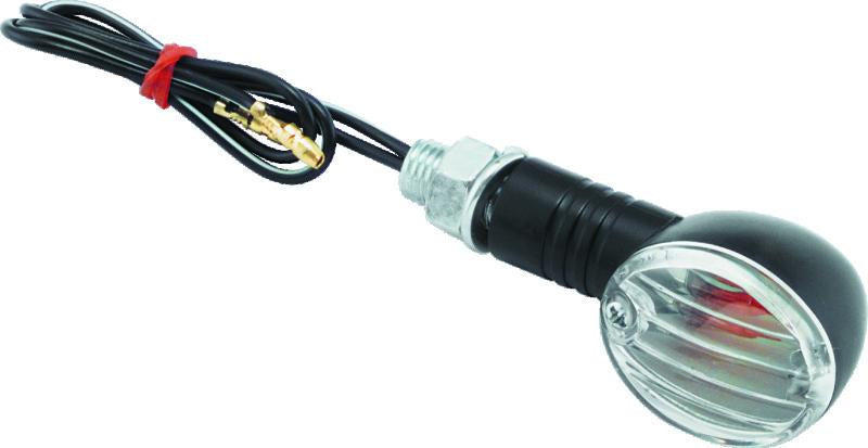BikeMaster Ministalk Round Marker Light in Black or Carbon Fiber Finish - Part #266014