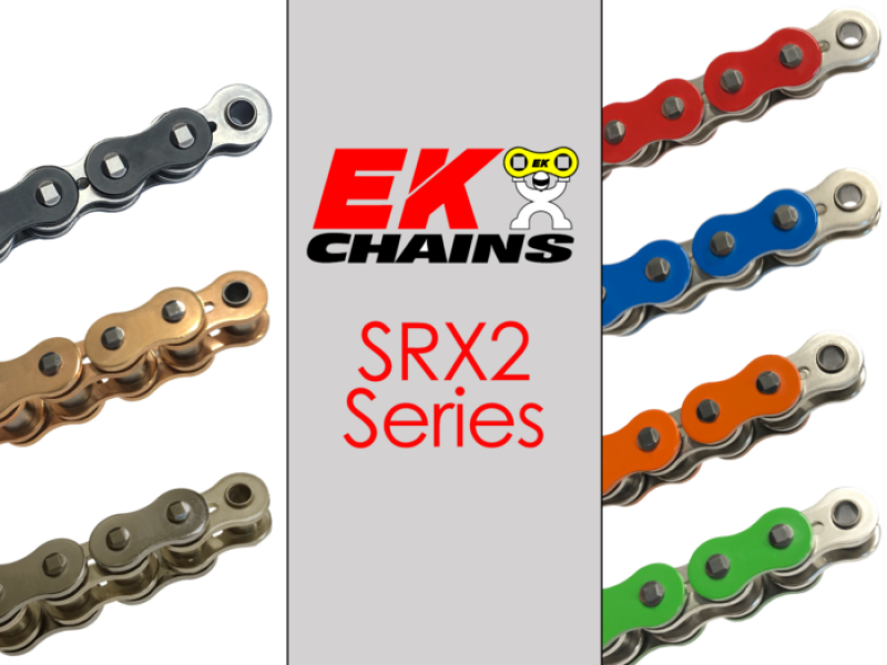 Vortex Racing EK 520 SRX2 Chain with QX-Ring Technology and 112 Links for Powersports