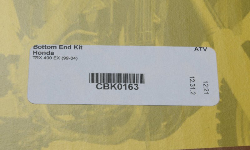 Hot Rods 99-04 Honda TRX 400 EX 400cc Bottom End Rebuild Kit - Part CBK0163