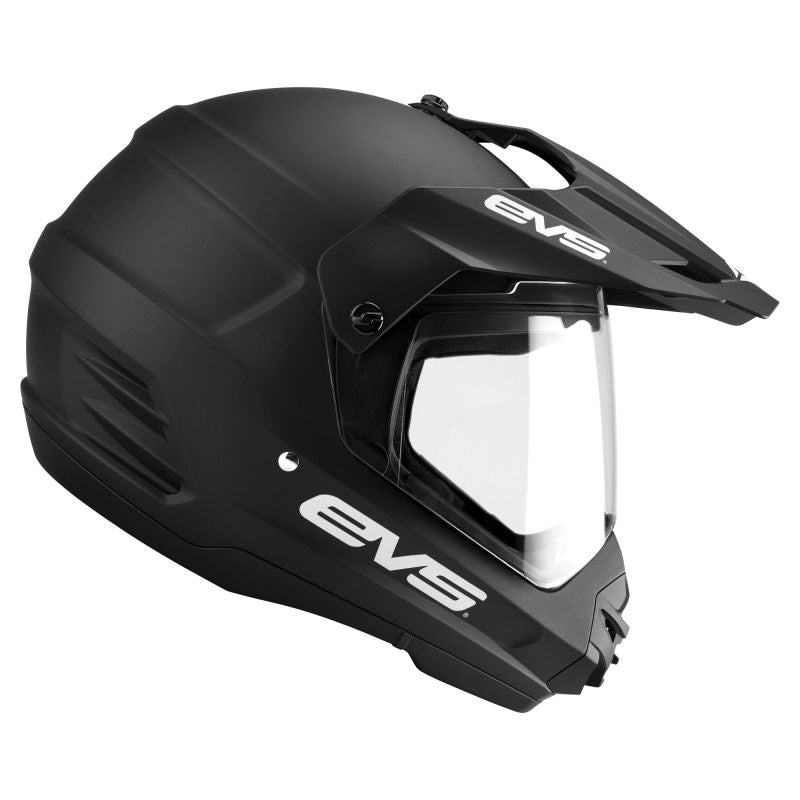 EVS Venture Dual Sport Helmet Matte Black XL – Lightweight, Breathable, and Certified for Adventure Riding
