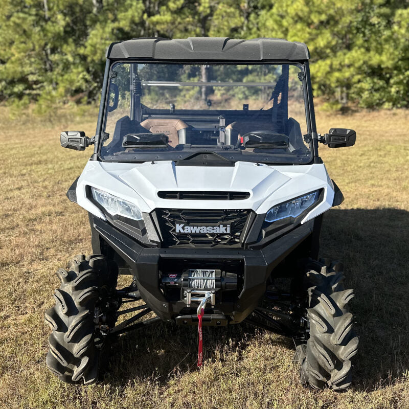 Seizmik 24+ Kawasaki Ridge Ranch Vented Windshield with Toolless Mounting - Hardcoated Polycarbonate
