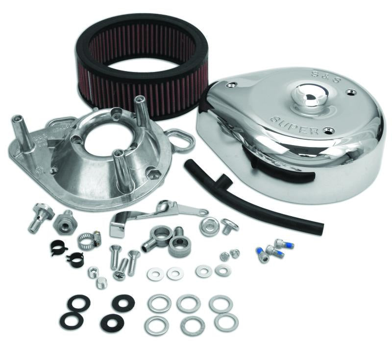 S&S Cycle 17-0403 Teardrop Air Cleaner Kit for Harley Davidson Big Twins with Super E & G Carburetors