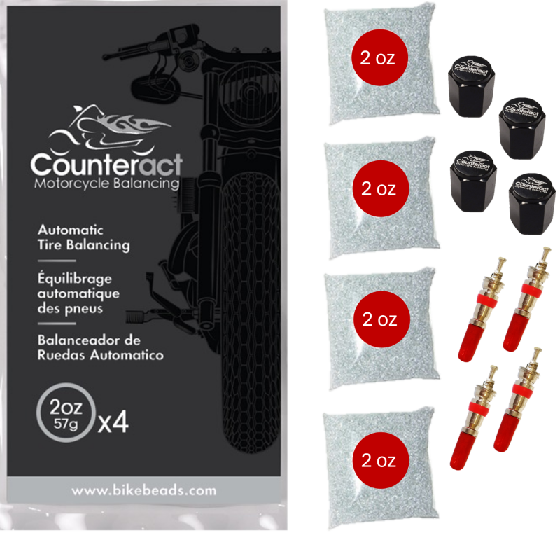 Counteract Motorcycle Balancing Beads Shop Pack (4 x 2 oz Bags) by Counteract - Enhanced Tire Balance Solution