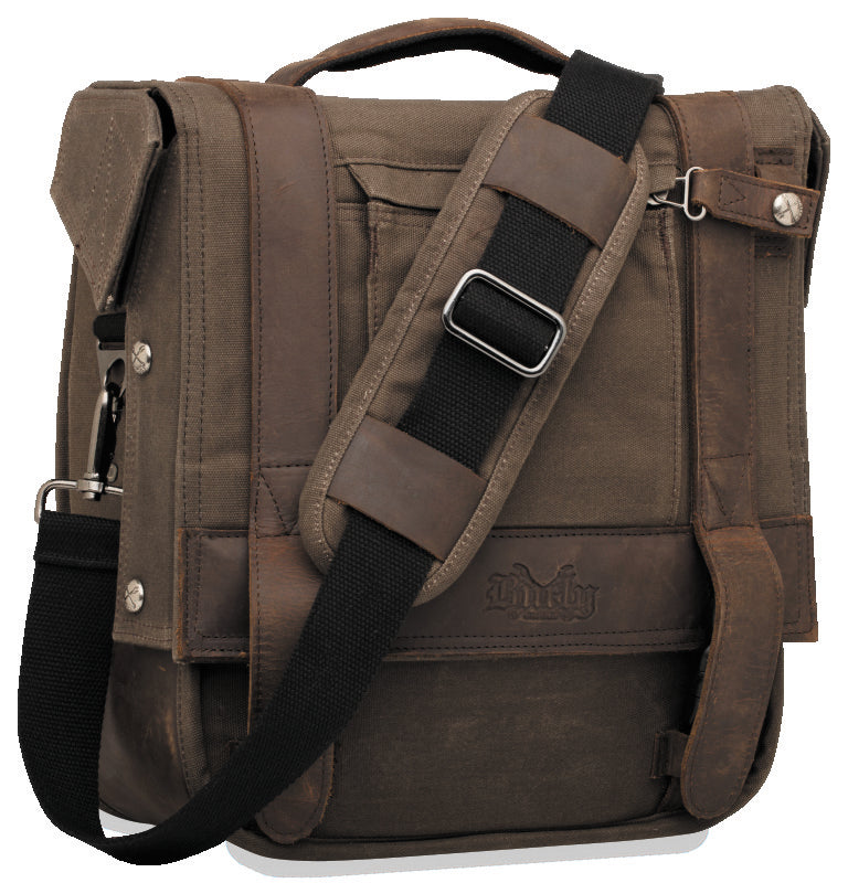 Burly Brand Voyager Saddlebag for Harley-Davidson and Triumph Motorcycles - Dark Oak