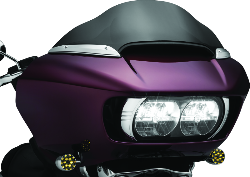 Kuryakyn Windshield Side Trims for Harley-Davidson Road Glide Models 2015-2025 – Chrome Finish