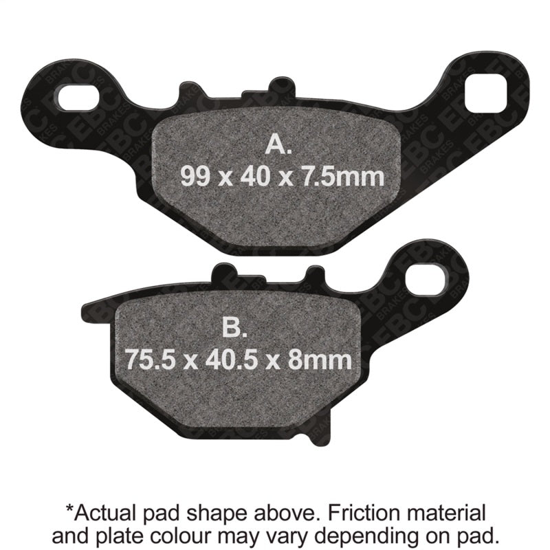 EBC Powersports Carbon X Brake Pads for Suzuki RM85 - Rear Left/Right Part FA401X