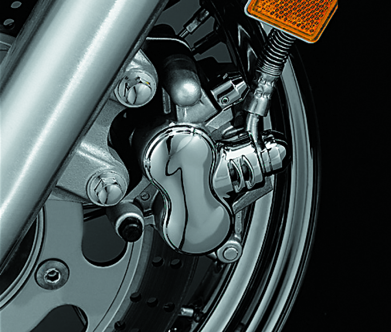 Kuryakyn Front Caliper Cover for Kawasaki Vulcan 900 Classic - Chrome Finish