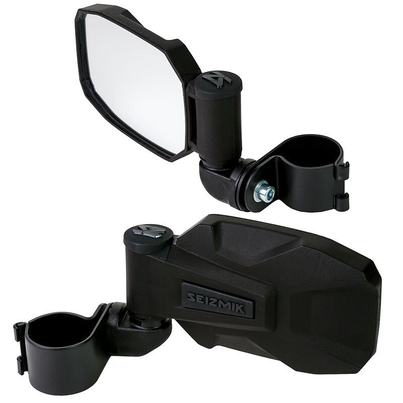 Seizmik 01+ A Cat/Hon/JD/Kaw/Pol/Yam Strike-H Sideview Mirror Pair with 1.75-inch Clamp for Powersports Vehicles
