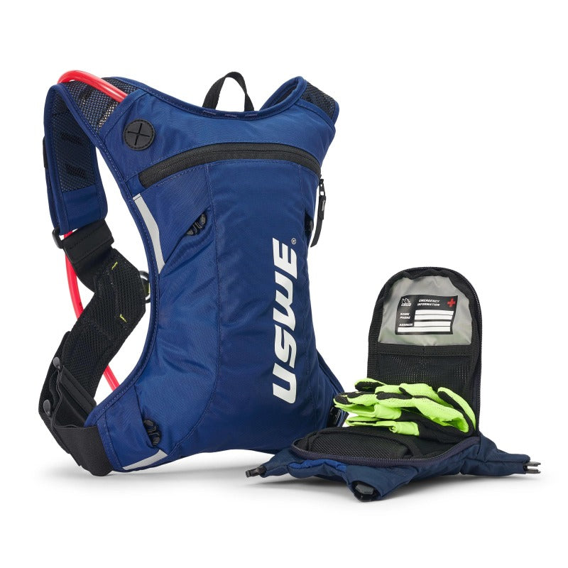 USWE Moto Hydro 3L Hydration Pack - Factory Blue for Off-Road Motorcycle Racing and Adventure