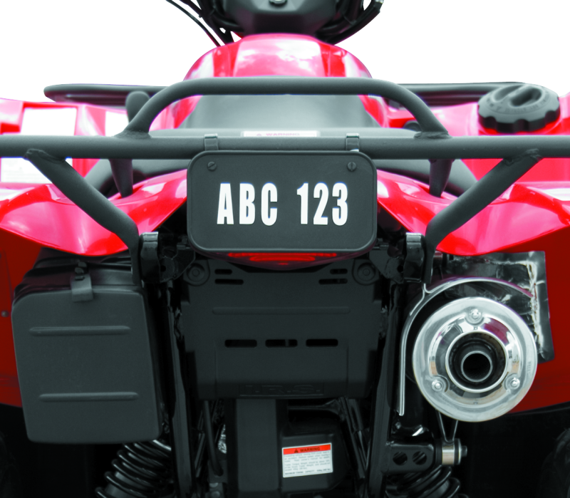 QuadBoss ATV License Plate Kit - Black Part Number 211906