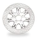 Performance Machine 11.5-inch Heathen Front Left Brake Disc for Harley Davidson - Chrome (Part #0133-1522HEAS-CH)