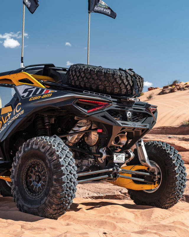 Elektric Off Road Volt Series Rear Bumper for Can-Am Maverick R (2024-2025) - Durable Steel Construction with Hammer Black Finish