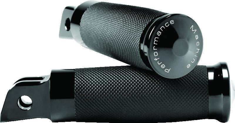 Performance Machine Contour Footpegs for Milwaukee-Eight Softails - Black Ano