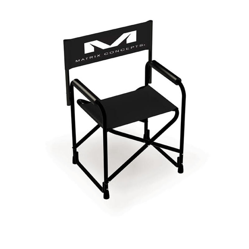Matrix Concepts Pit Chair - Black and White, Model MC-222, Lightweight Foldable Powersports Seat