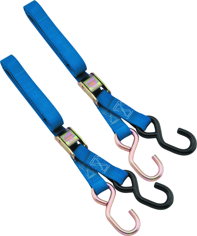 BikeMaster 1x72-inch Tiedown Straps in Blue – Heavy-Duty Nylon Webbing for Secure Cargo