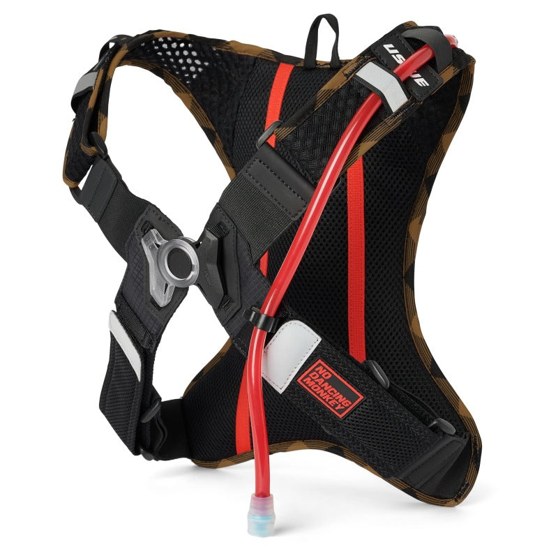 USWE Outlander Hydration Pack 2L - Flannel Bronze and Black, Lightweight Race Backpack with No Dancing Monkey™ Harness