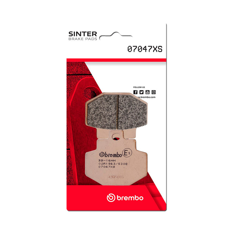 Brembo OE Powersports Rear Brake Pad for Piaggio Vespa GT 60 250cc (Part #07047XS)