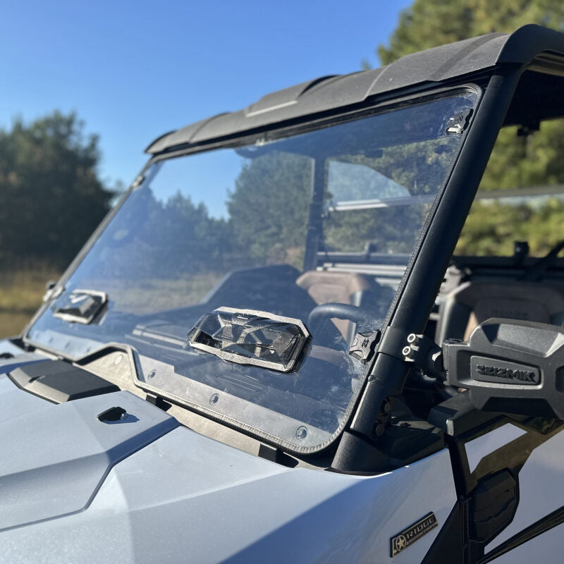 Seizmik 24+ Kawasaki Ridge Ranch Vented Windshield with Toolless Mounting - Hardcoated Polycarbonate