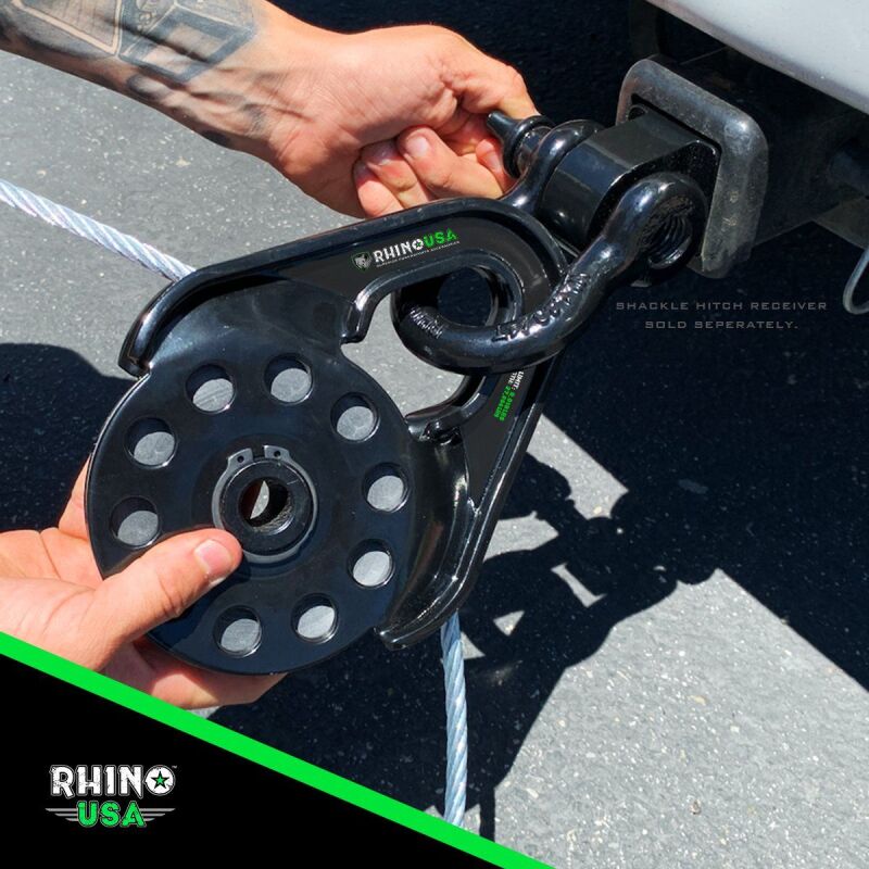 Rhino USA Snatch Block RNO-SNTCH-BLCK for Heavy-Duty Lifting and Pulling