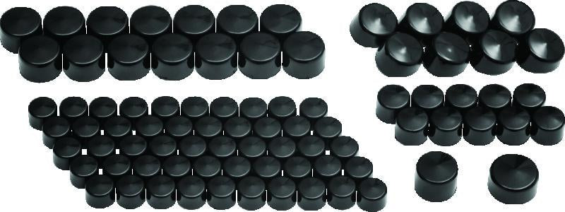 Kuryakyn Kool Kaps Engine Kit for Twin Cam & Evolution Motors – Gloss Black