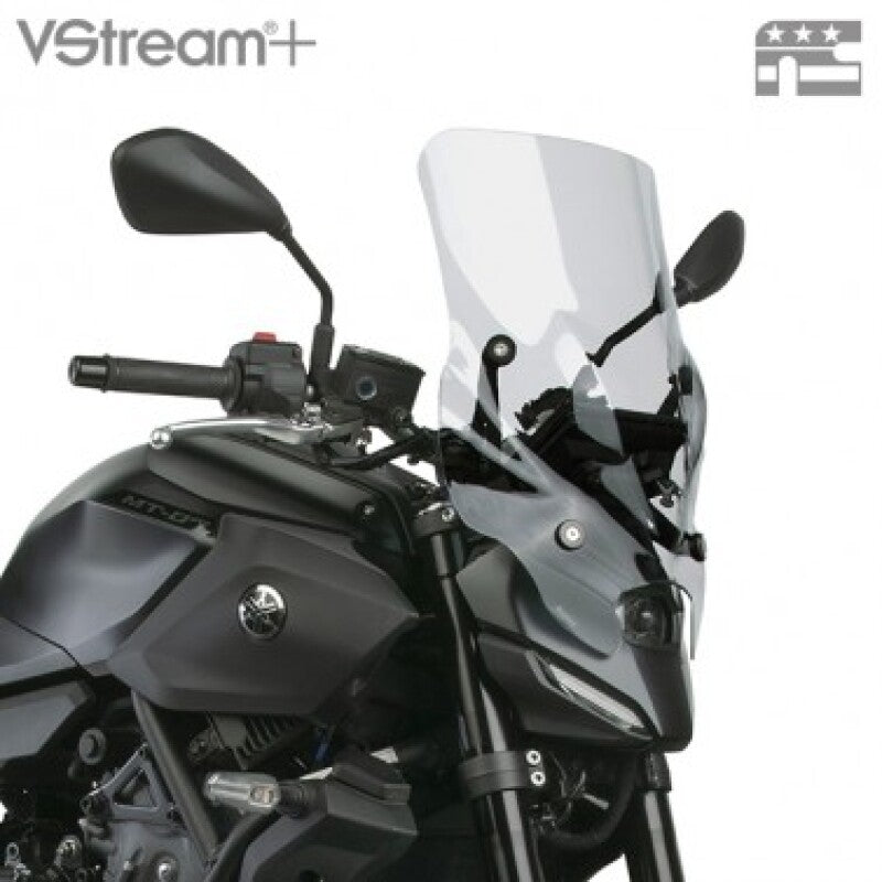 National Cycle N20353 Vstream+ Quantum HC Mid Windshield for Yamaha MT-07 - Light Tint