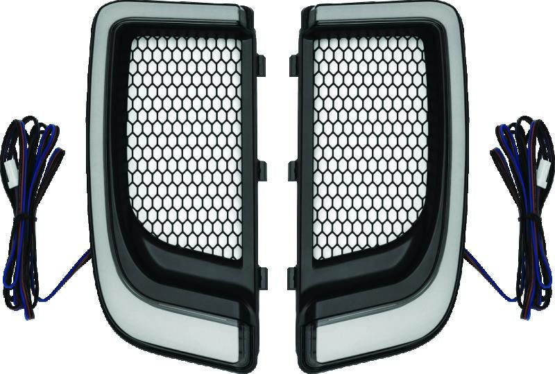 Kuryakyn Tracer Lower Fairing Grill for Harley Davidson - Black (Part No. 5064)