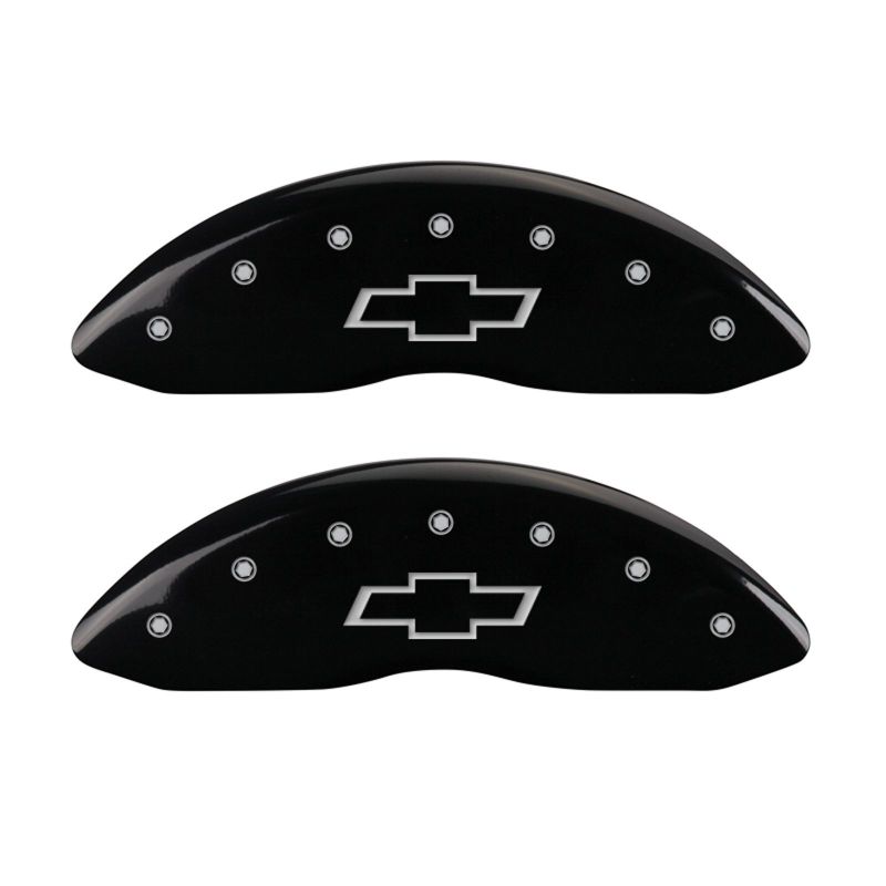 MGP 4-Piece Brake Caliper Covers for 2018-2019 Chevrolet Traverse - Black Finish with Silver Engraving