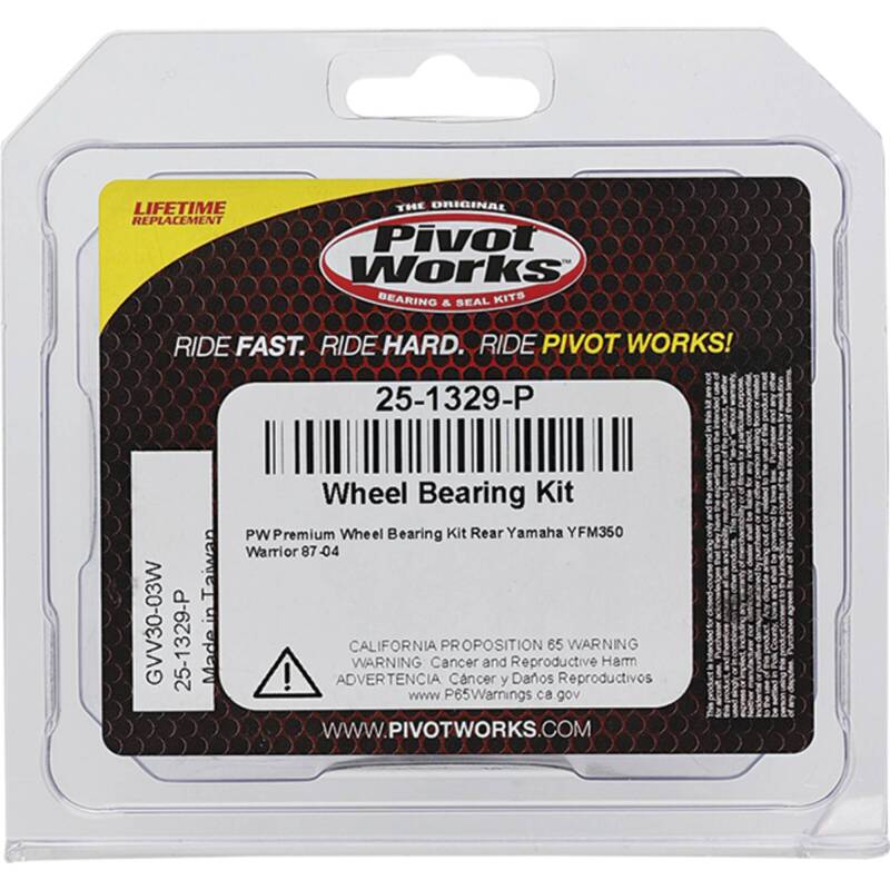 Pivot Works Premium Wheel Bearing Kit Part #25-1329-P for Powersports Vehicles