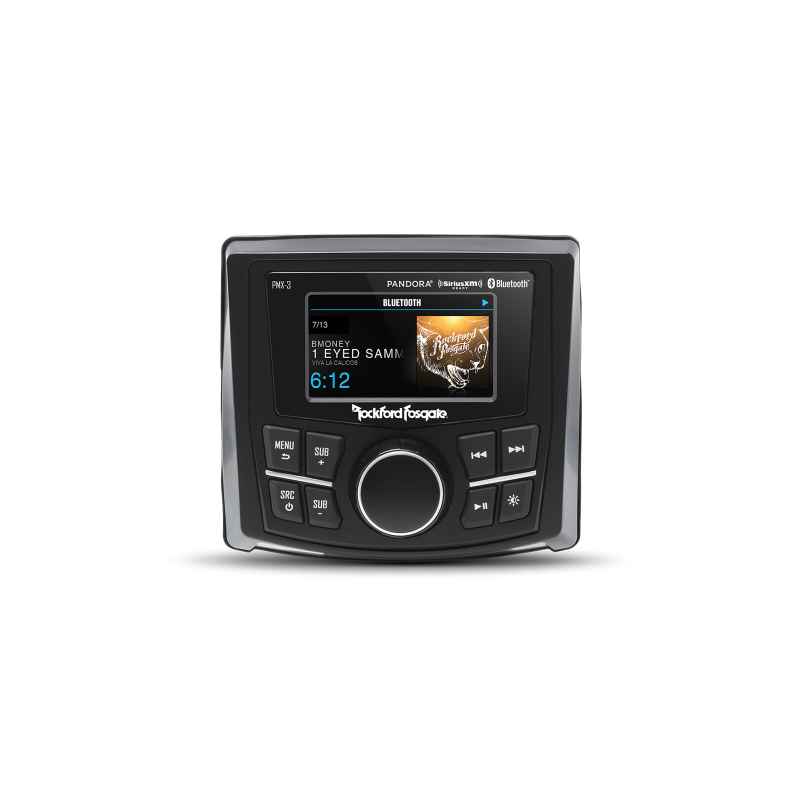 Rockford Fosgate UTV PMX-3 Compact Digital Media Receiver with 2.7-Inch Display