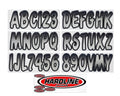 Hardline Boat Lettering Registration Kit 3-inch - Silver and Black for Marine Vessels