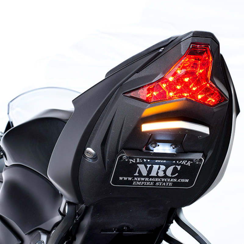 New Rage Cycles 2024 Kawasaki ZX-6R Fender Eliminator Kit Tucked - Professional LED Turn Signals and Plug & Play Installation
