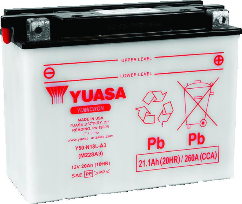 Yuasa Y50-N18L-A3 Yumicron 12-Volt Powersports Battery for Honda GL1500 Gold Wing