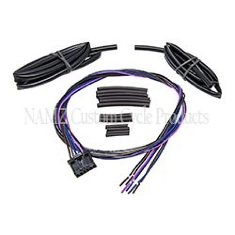NAMZ 11-17 V-Twin FXST/FLST Front Turn Signal Relocation Harness with Switch Housing Mount - 36 Inches