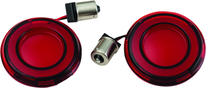 Kuryakyn Tracer LED Rear Turn Signal Insert for Harley Davidson - Red Light and Lens, Part 2908