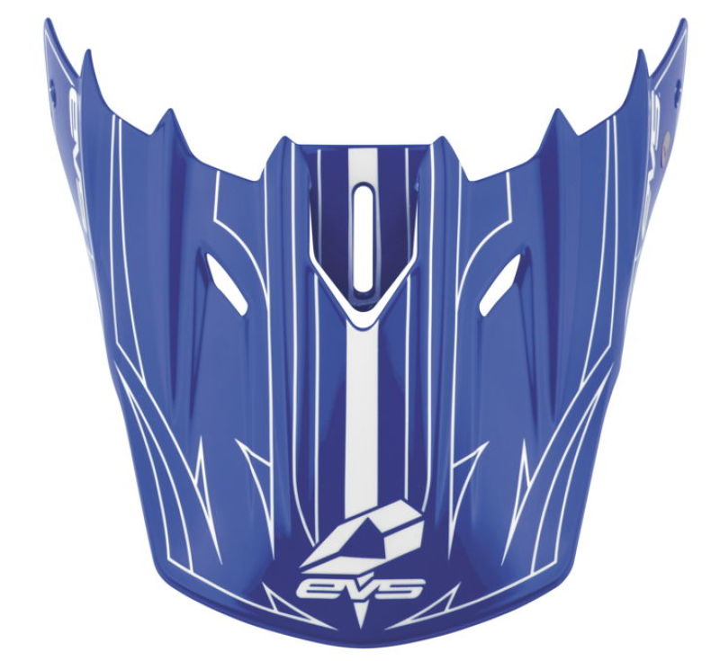EVS T5 Pinner Helmet Visor - Blue/White Replacement Part for Powersports Helmets
