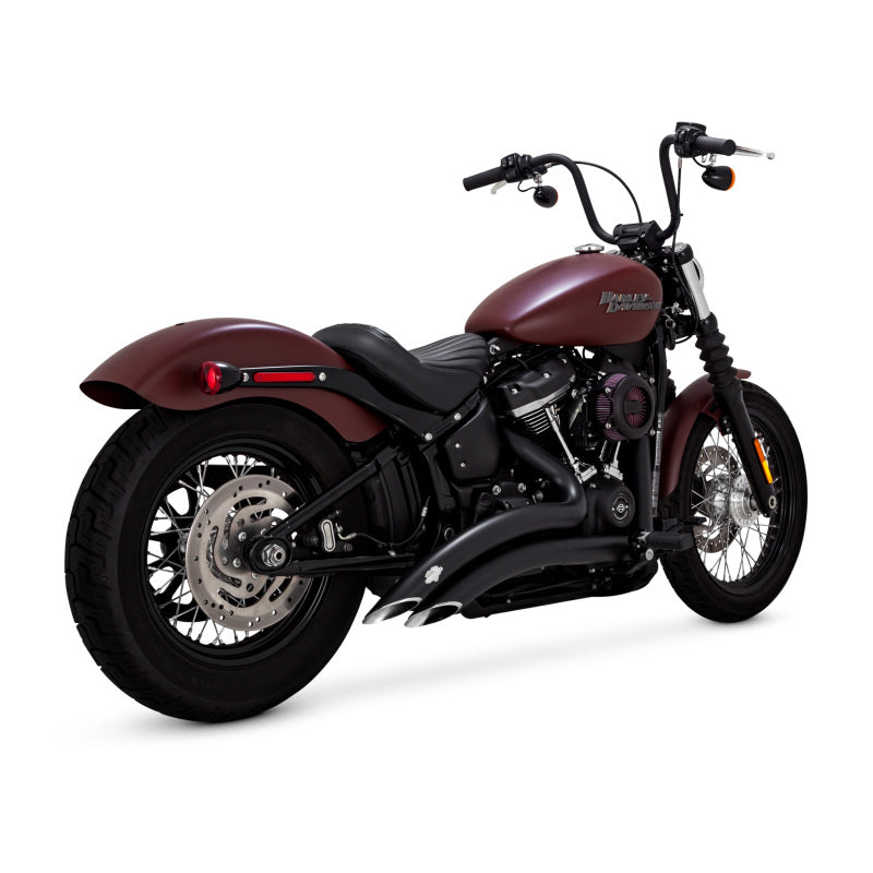 Vance & Hines HD Softail 2018-2022 Big Radius 2-2 Black Full System Exhaust with PCX Technology