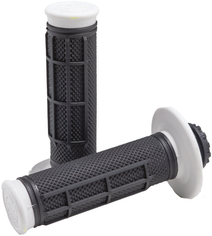 ProTaper Pro Series Clamp-On Waffle Grips for PowerSports, 1/2 Inch White and Black