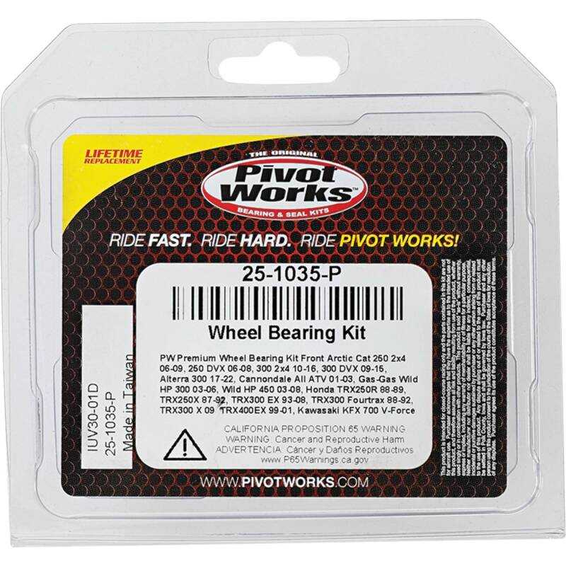 Pivot Works Premium Wheel Bearing Kit for Honda Trx Models – Part #25-1035-P