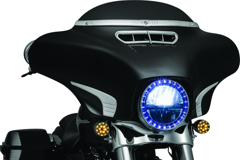 Kuryakyn Tri-Line Windshield Trim Chrome for Harley Davidson Touring Models