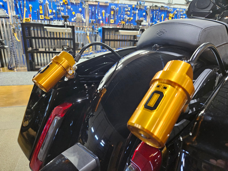 Ohlins Harley-Davidson FL Touring STX 36 Twin Blackline 12-Inch Stiffer Spring Shocks (Part Number HD 778S2)