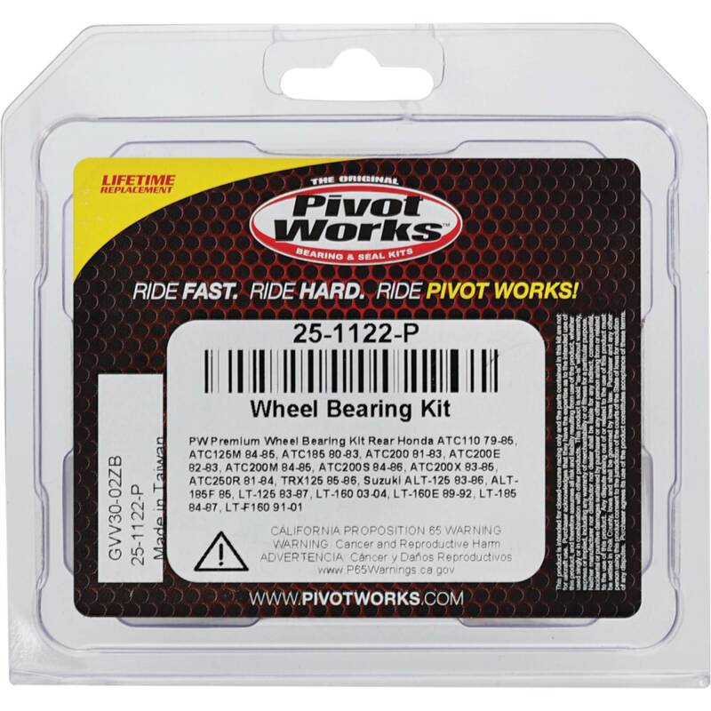 Pivot Works Premium Wheel Bearing Kit for Honda ATC Models – Part #25-1122-P