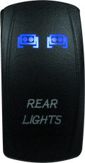 DragonFire Racing Lighted Switch Rear Light On/Off Blue - Durable Waterproof Power Switch for Powersports Vehicles