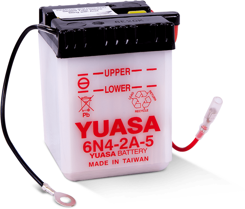 Yuasa 6N4-2A-5 Conventional 6-Volt Powersports Battery for Yamaha and Kawasaki