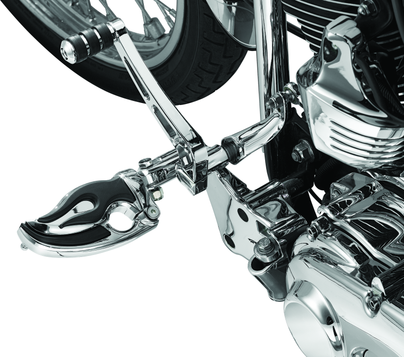 Kuryakyn Flamin Switchblade with Male Mount Adapter – Chrome Powersports Footpeg for Harley-Davidson