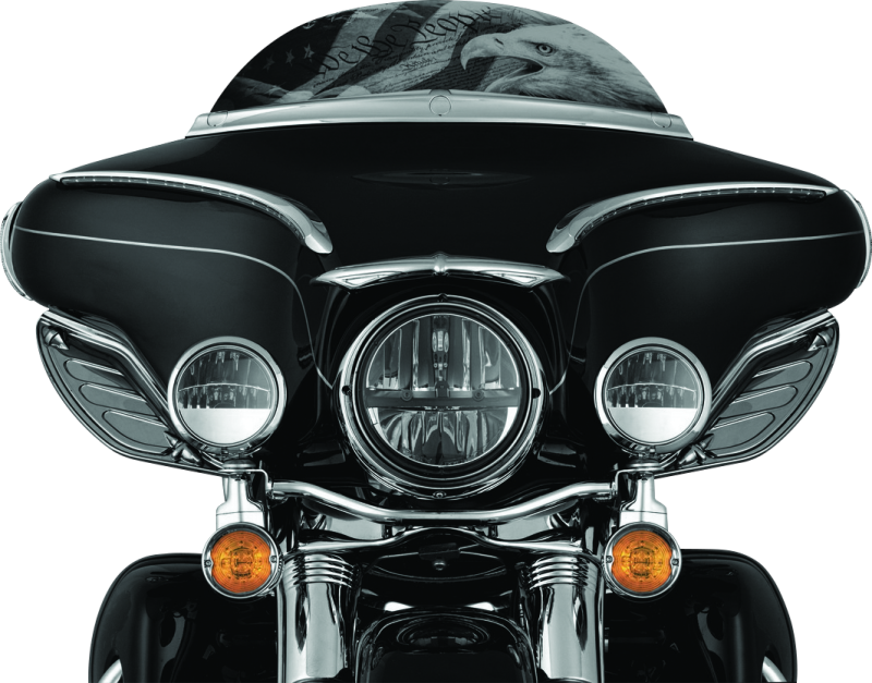 Kuryakyn Dragon Wing Air Deflectors for Harley Davidson FLHX and FLHT Models – Dark Smoke